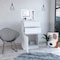 Tuhome Kamelot Dresser With Jewelry Box, Single Door Cabinet, Mirror, Two Drawers, White JLB6741 - alternate 1